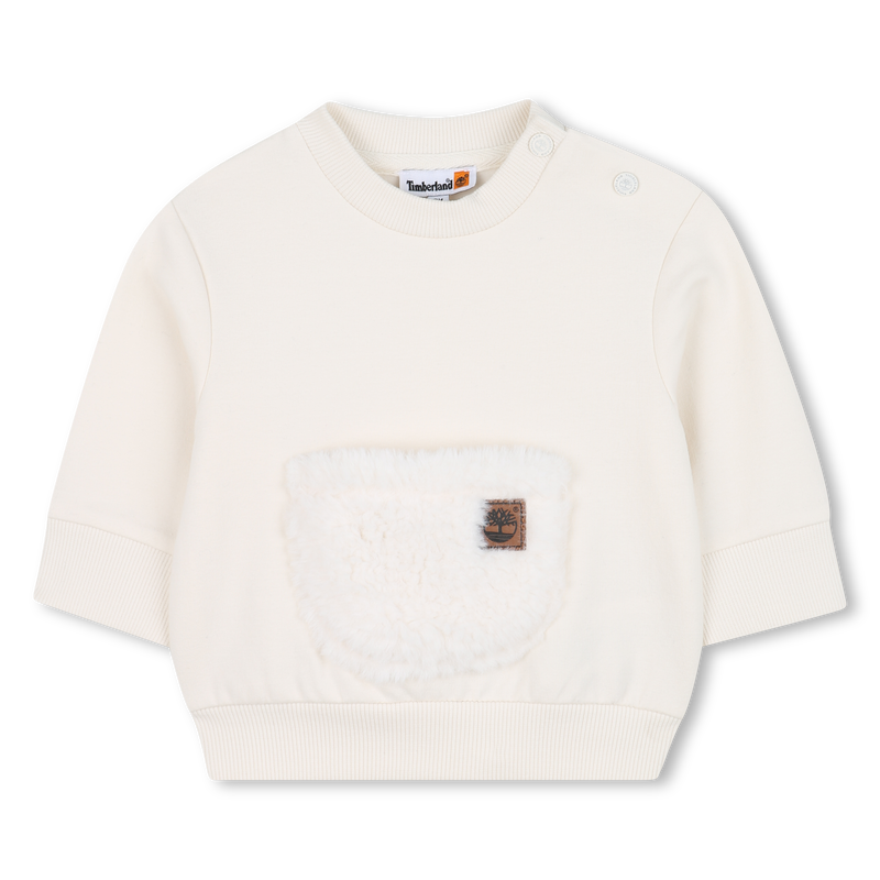 Printed brushed fleece sweatshirt TIMBERLAND 
                        BOY
