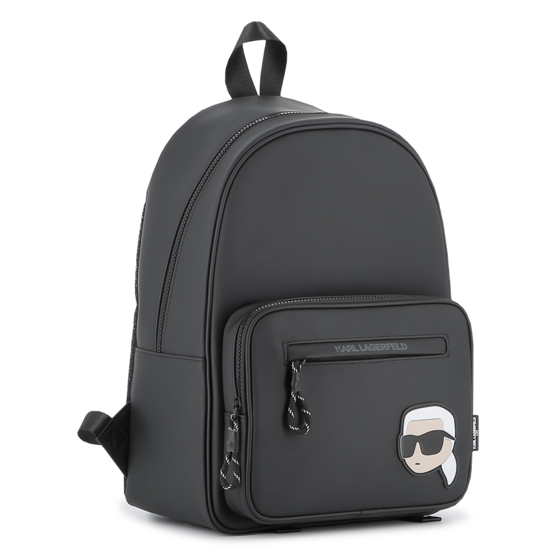 Rubber-effect coated textile backpack KARL LAGERFELD KIDS 
                    BOY