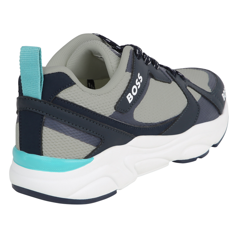 Mesh & Canvas lace-up sneakers BOSS 
                    BOY