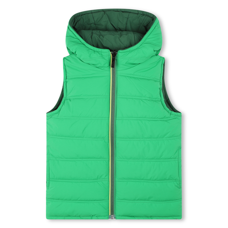 Reversible hooded puffer vest KARL LAGERFELD KIDS 
                    BOY