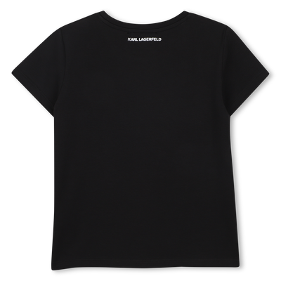 Choupette Print T-Shirt KARL LAGERFELD KIDS GIRL