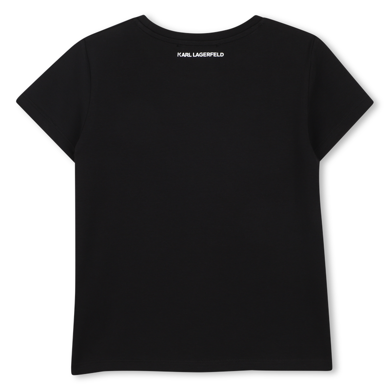 Choupette Print T-Shirt KARL LAGERFELD KIDS 
                        GIRL