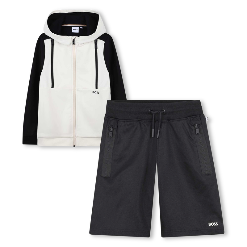 Zip-up cardigan and shorts set BOSS 
                        BOY