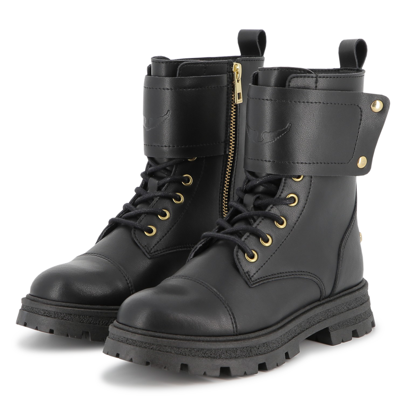 Cowhide leather lace-up boots ZADIG & VOLTAIRE 
                    GIRL