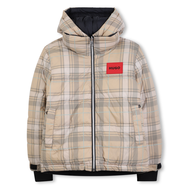 Reversible hooded down jacket HUGO 
                    BOY
