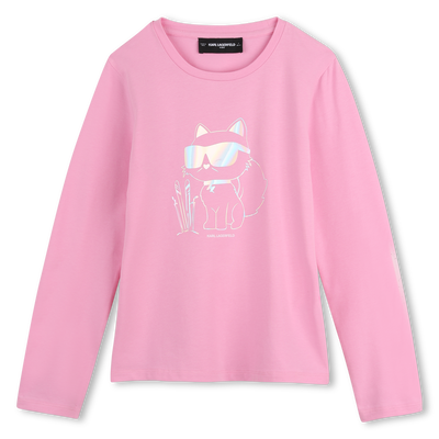Long sleeve t-shirt KARL LAGERFELD KIDS GIRL
