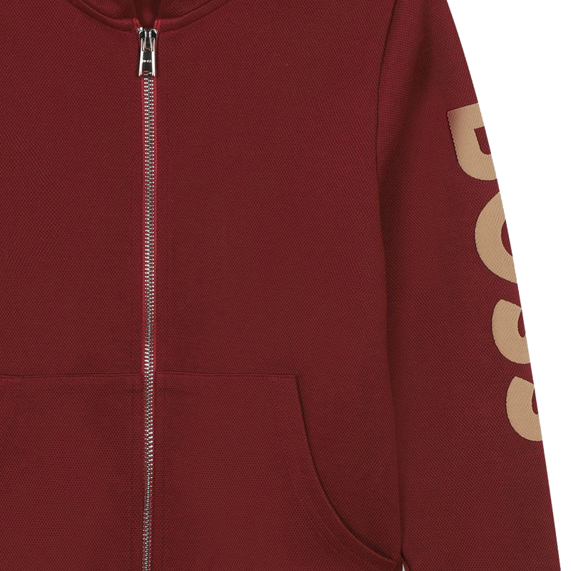 Hooded Piqué Cardigan BOSS 
                    BOY