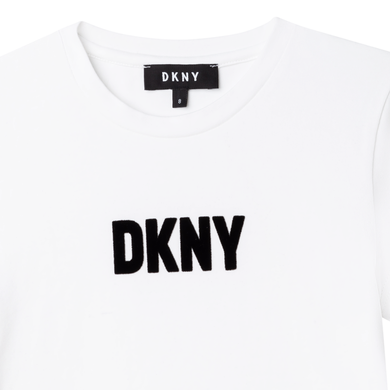 with DKNY logo T-shirt