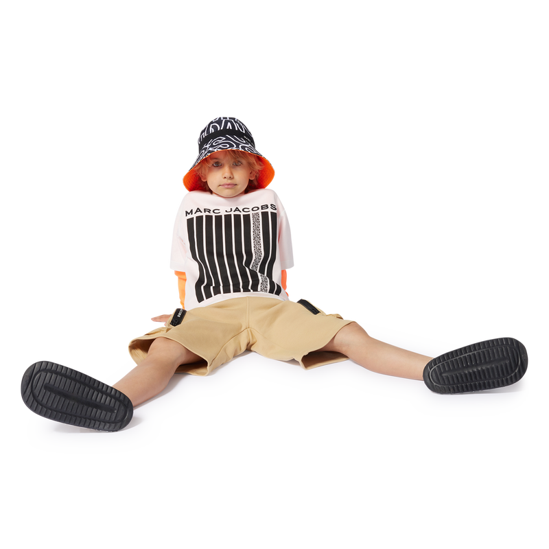 Two-tone cotton T-shirt MARC JACOBS 
                    BOY