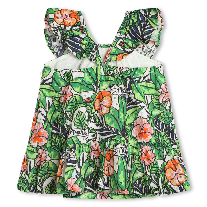 Strappy cotton dress KENZO KIDS 
                    GIRL