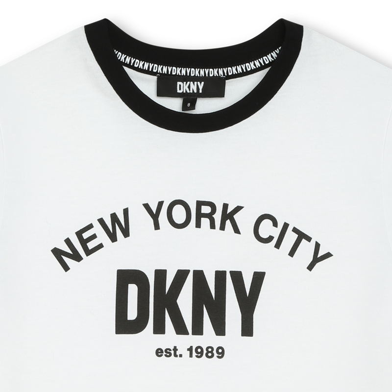 Two-toned cotton T-shirt DKNY 
                    BOY