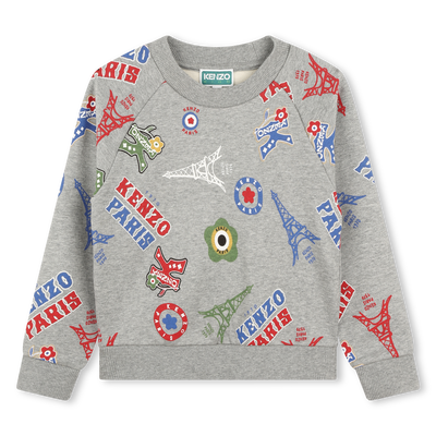 Printed Fleece Sweatshirt KENZO KIDS BOY