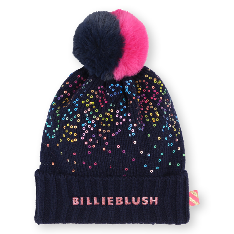 Sequin Pom-Pom Beanie BILLIEBLUSH 
                    GIRL