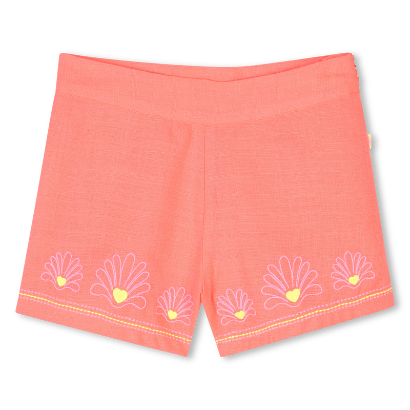 Embroidered zip-up shorts BILLIEBLUSH 
                        GIRL