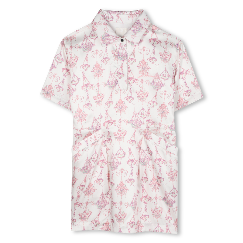 Satin dress with polo collar GIVENCHY 
                    GIRL