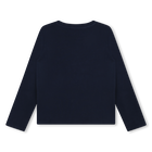 Long-Sleeved Cotton T-Shirt MICHAEL KORS 
                    GIRL