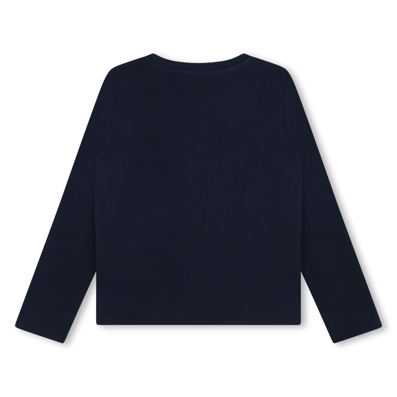 Long-Sleeved Cotton T-Shirt MICHAEL KORS 
                        GIRL