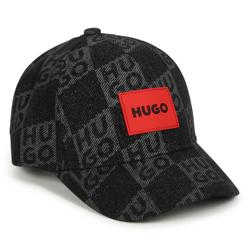 Checkered Fabric Baseball Cap HUGO 
                    BOY