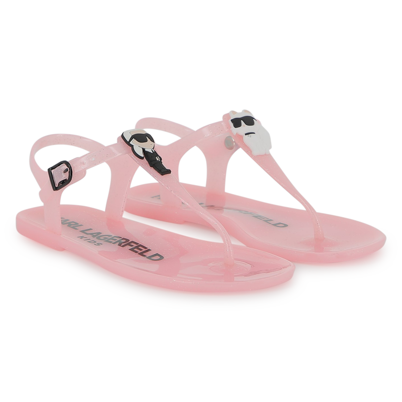 SANDALS WITH ADJUSTABLE STRAPS KARL LAGERFELD KIDS 
                        GIRL