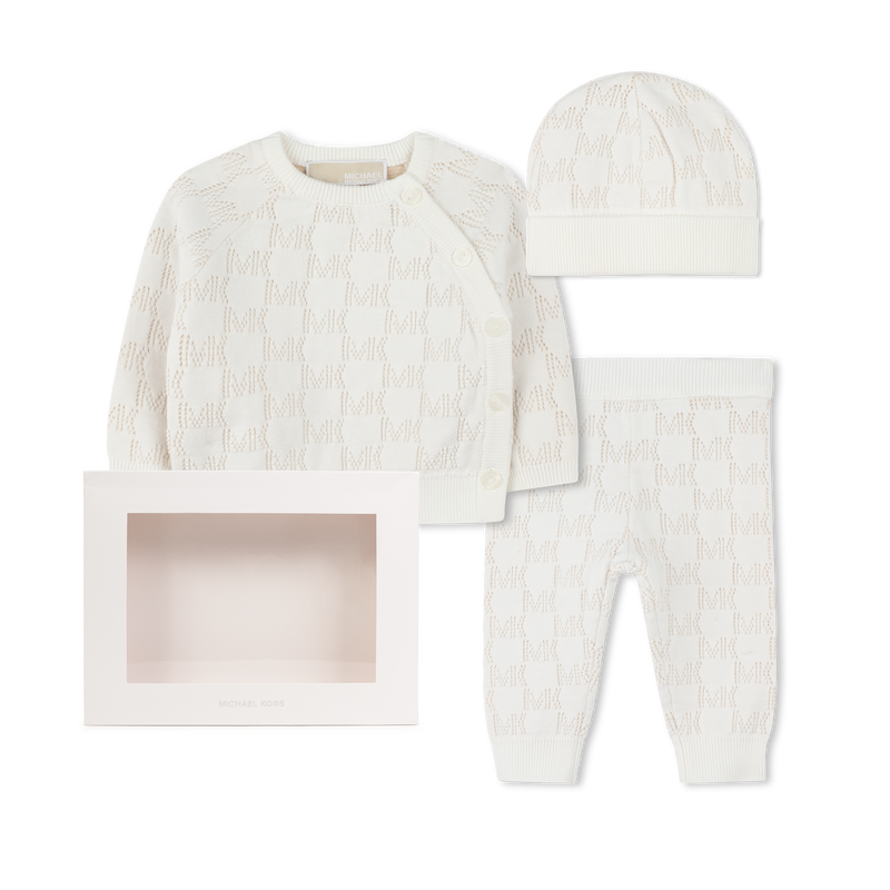 MICHAEL KORS Three-piece cotton set for UNISEX Kids around