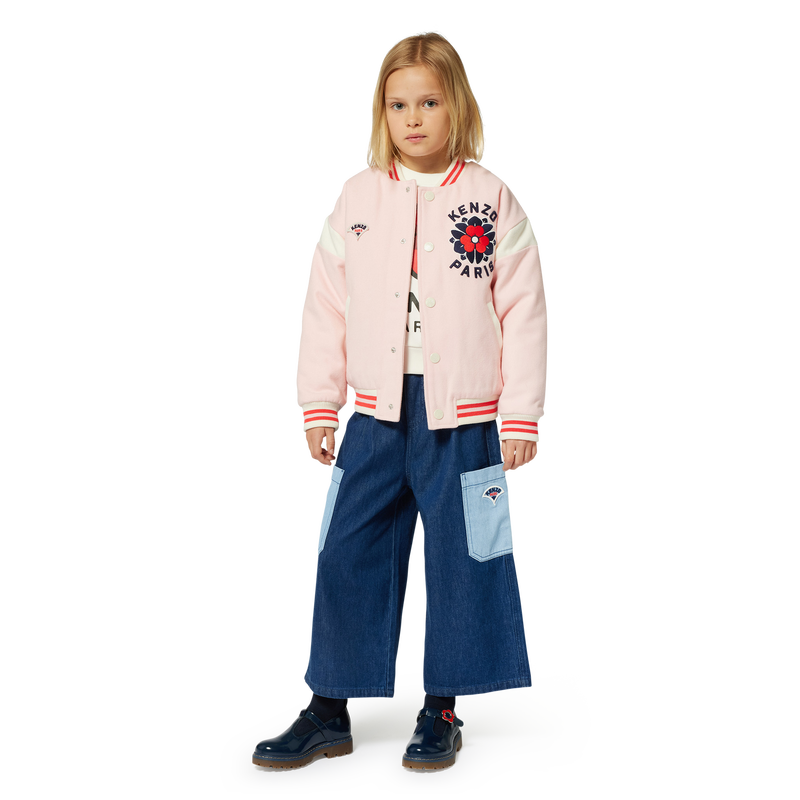 Embroidered woolen jacket KENZO KIDS 
                        GIRL