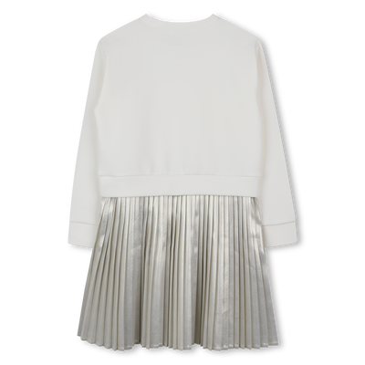 Bi-material long-sleeved dress MICHAEL KORS GIRL