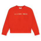 Glittery Sweatshirt, PEACH, hi-res