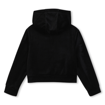 Velvet hooded cardigan SONIA RYKIEL GIRL