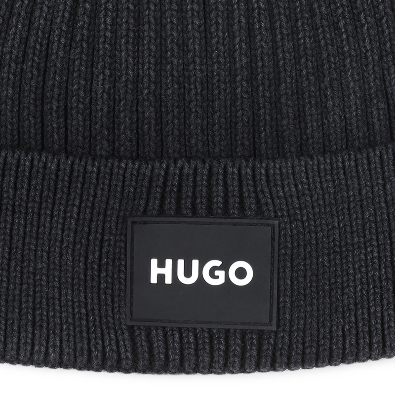 Faded knit hat HUGO 
                    UNISEX