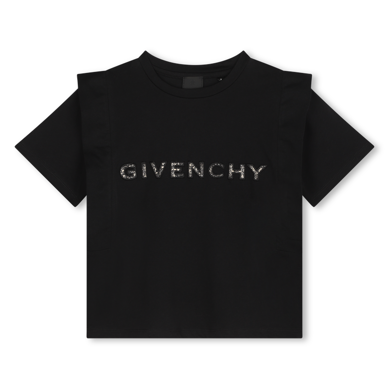 Embroidered Cotton T-Shirt GIVENCHY 
                    GIRL