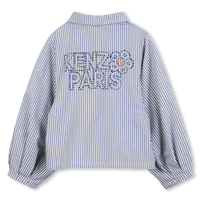 Striped cotton blouse KENZO KIDS GIRL