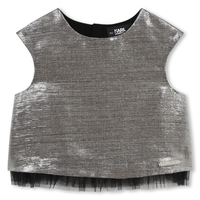 Sleeveless Zip-Up Top KARL LAGERFELD KIDS GIRL