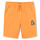 Cotton Bermuda shorts, ORANGE, hi-res