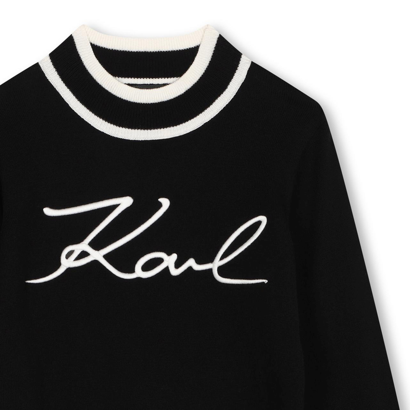 Embroidered Signature Sweater KARL LAGERFELD KIDS 
                        GIRL