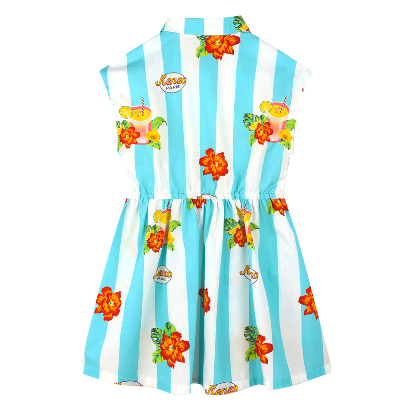Kenzo Kids Striped Cotton Poplin Dress