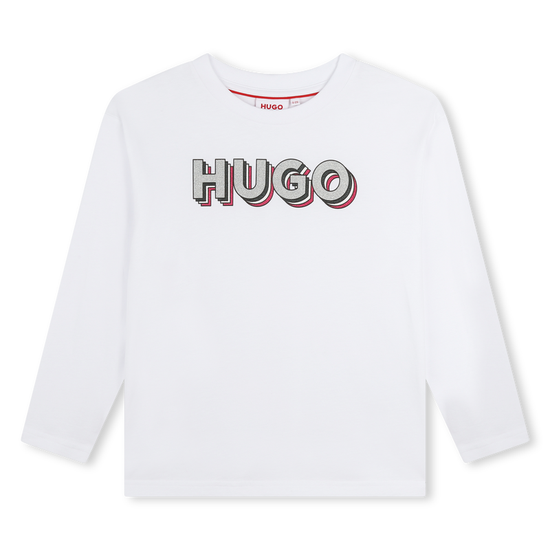 Logo Print T-Shirt HUGO 
                        GIRL