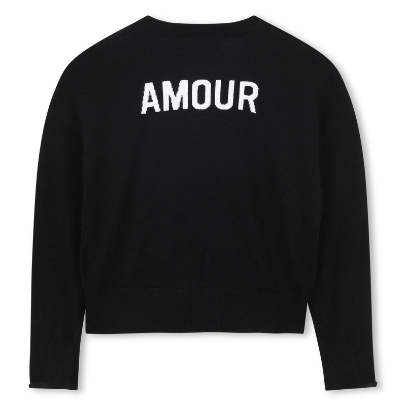 Contrasting V-neck sweater with a back ZADIG & VOLTAIRE 
                        GIRL