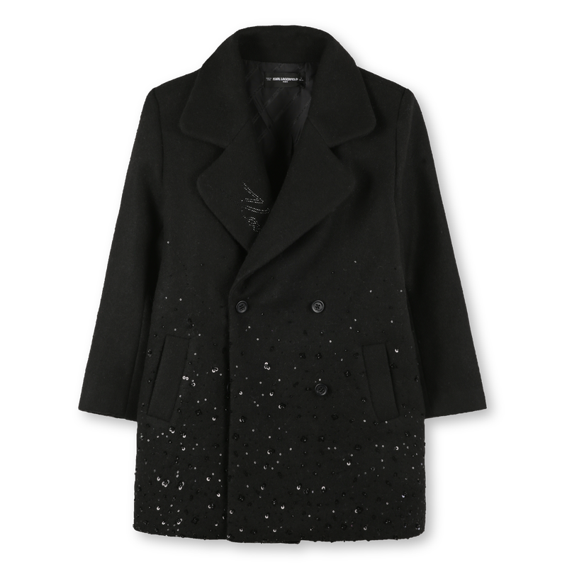 Coat with button closures KARL LAGERFELD KIDS 
                    GIRL