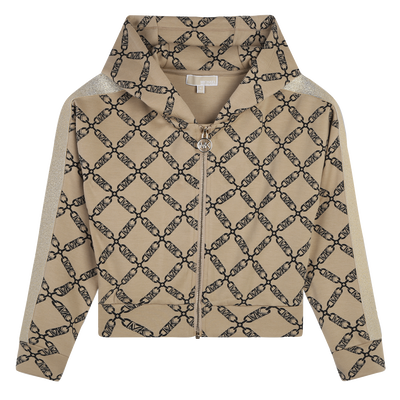 Zip-Up Hooded Cardigan MICHAEL KORS GIRL