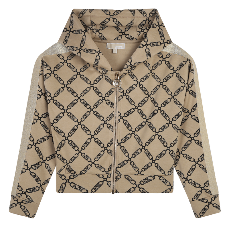 Zip-Up Hooded Cardigan MICHAEL KORS 
                        GIRL