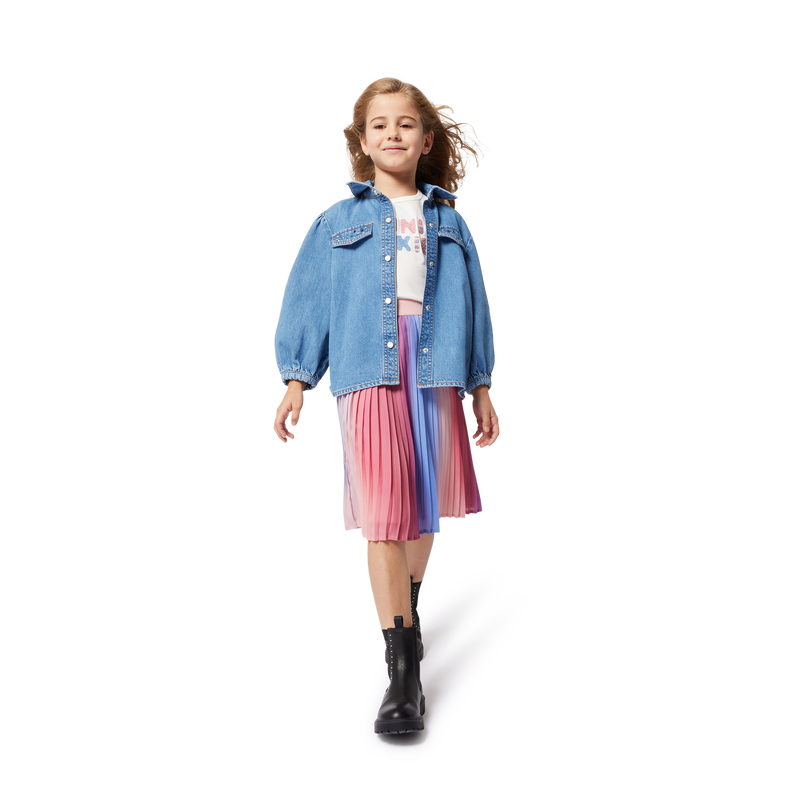 Pleated And Printed Skirt SONIA RYKIEL 
                    GIRL