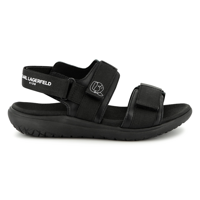Velcro leather sandals KARL LAGERFELD KIDS 
                        BOY
