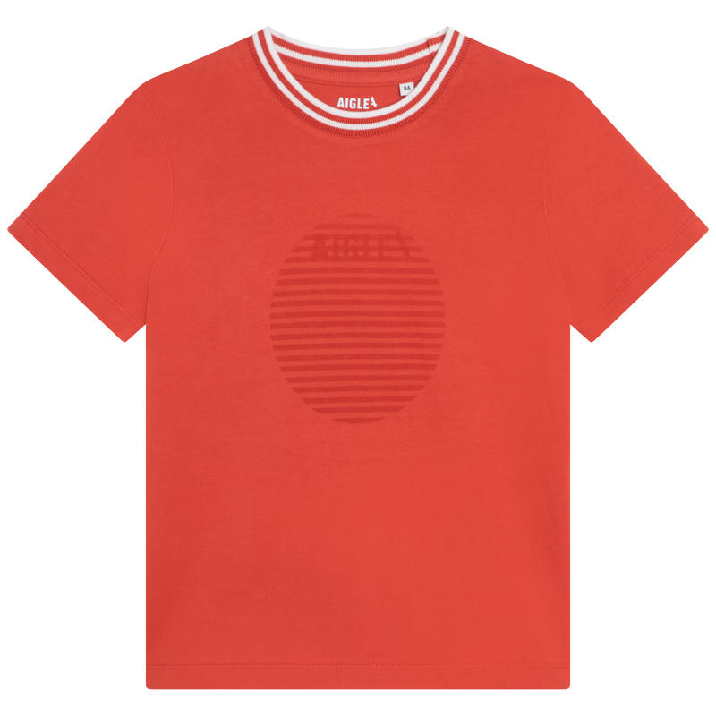 Printed T-shirt with stripes