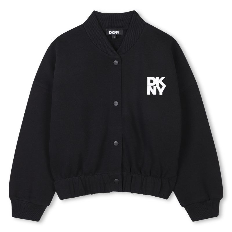 Cotton fleece cardigan DKNY 
                    GIRL