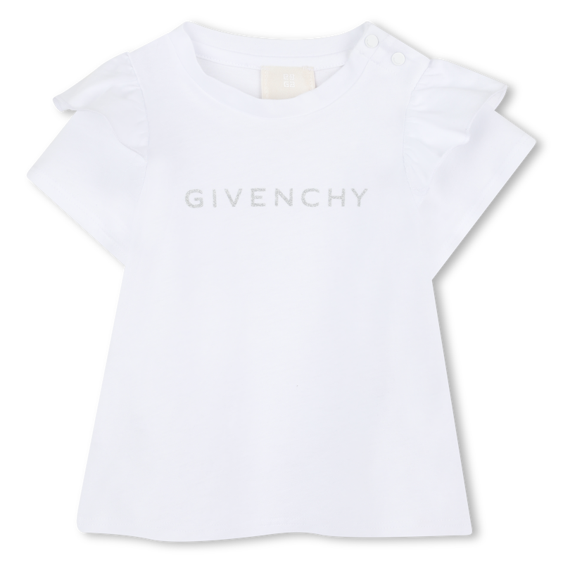 Frilled sleeve T-shirt GIVENCHY 
                    GIRL