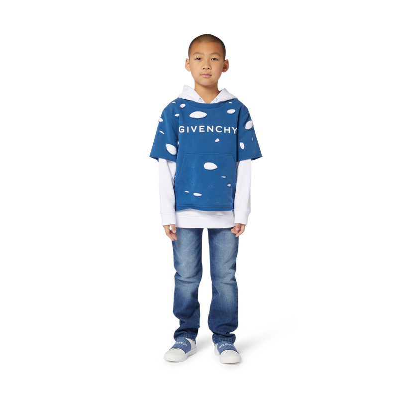 Layered Used-Effect Sweatshirt GIVENCHY 
                    BOY