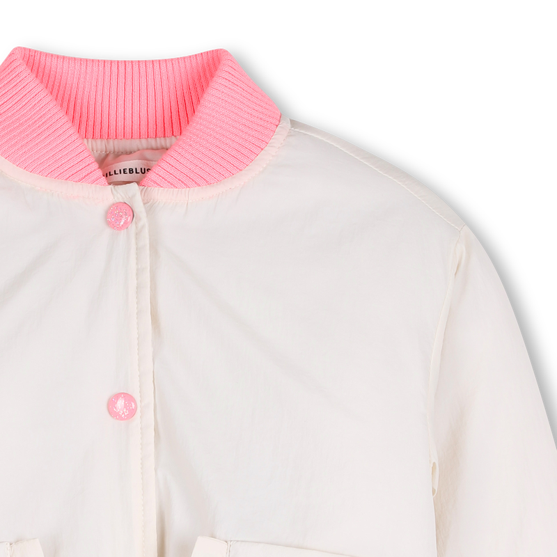 Crinkled Texture Bomber Jacket BILLIEBLUSH 
                        GIRL