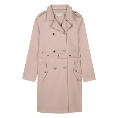 Lined cotton waterproof coat MICHAEL KORS GIRL