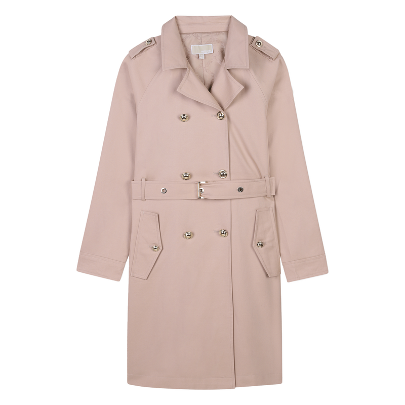 Lined cotton waterproof coat MICHAEL KORS 
                        GIRL