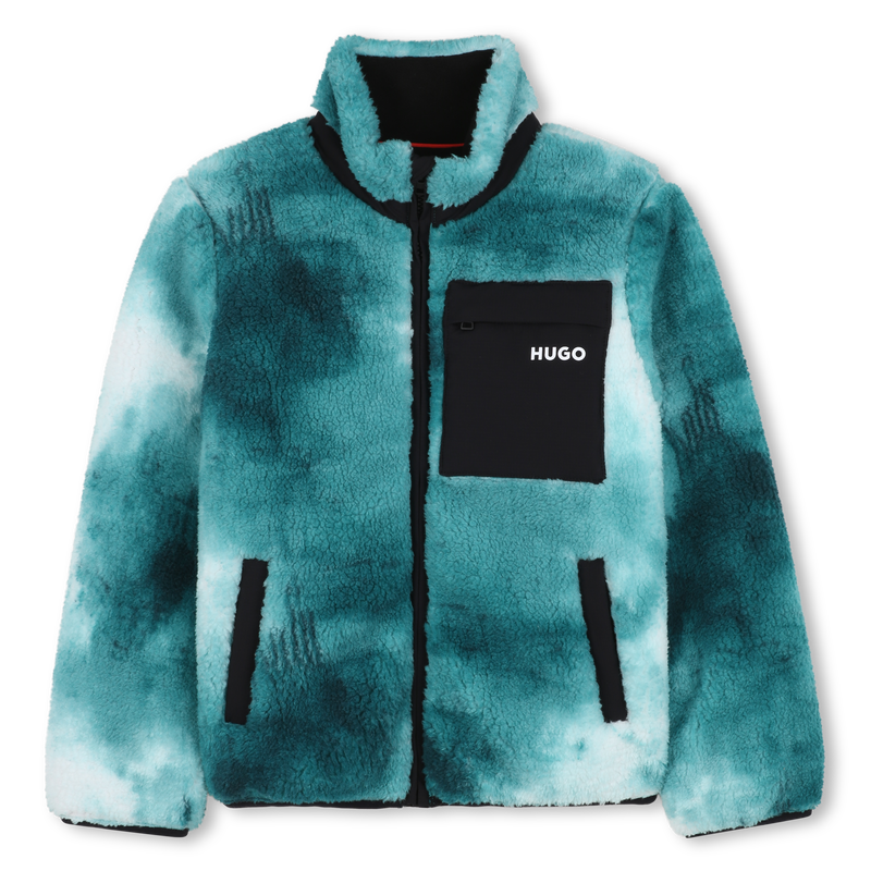 Cardigan in plush fabric HUGO 
                        BOY